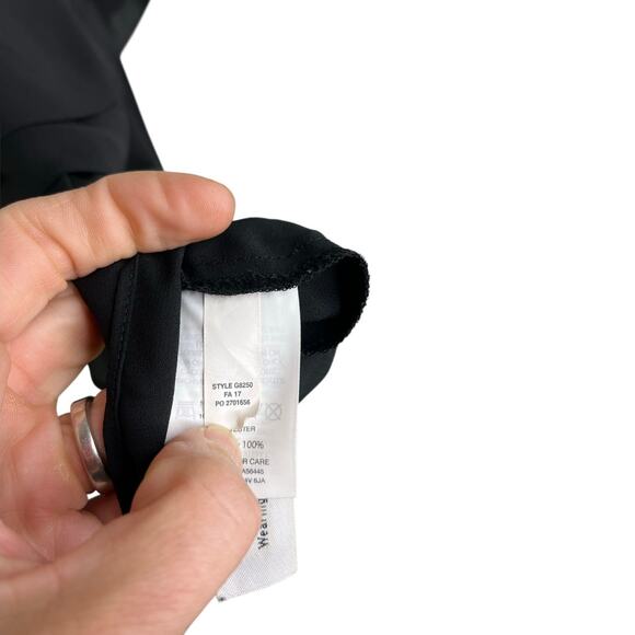 J.Crew Camisole Top Wns Sz 2 Black Spaghetti Strap Ruffle Front feminine classic - Picture 6 of 8